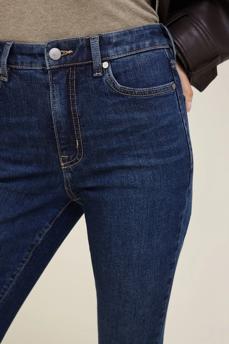 Jean skinny extensible à taille haute Goldie
