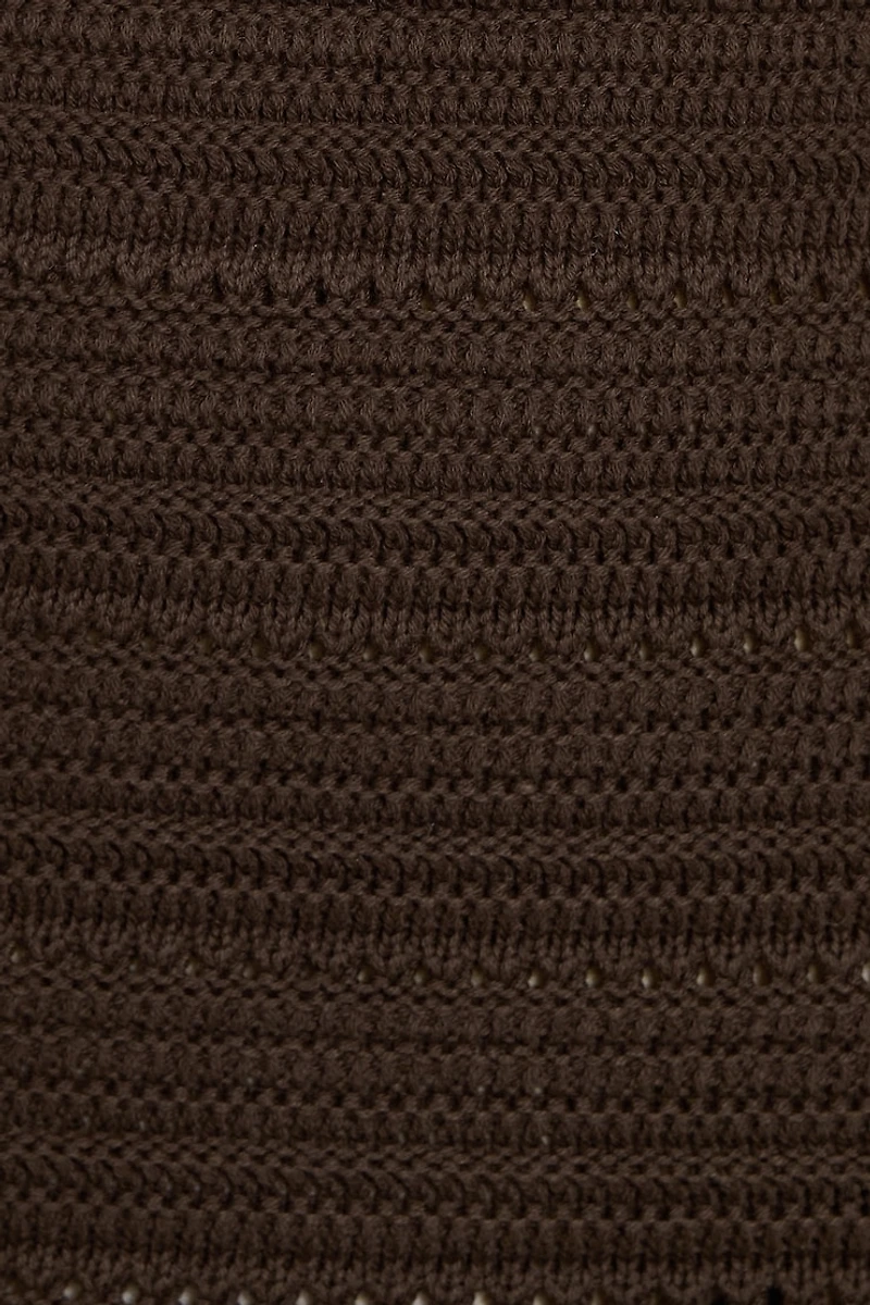 Crochet Halter Mini Dress