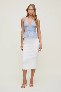 Gemma Poplin Halter Top