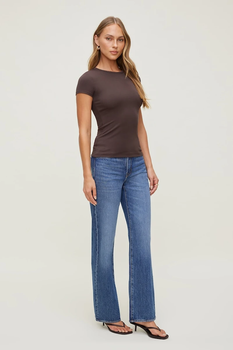 T-shirt à col rond Rumi