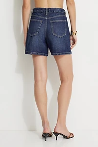 Charlie High Rise A Line Denim Shorts