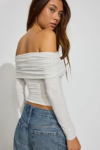 SexyCozy Off Shoulder Long Sleeve Top