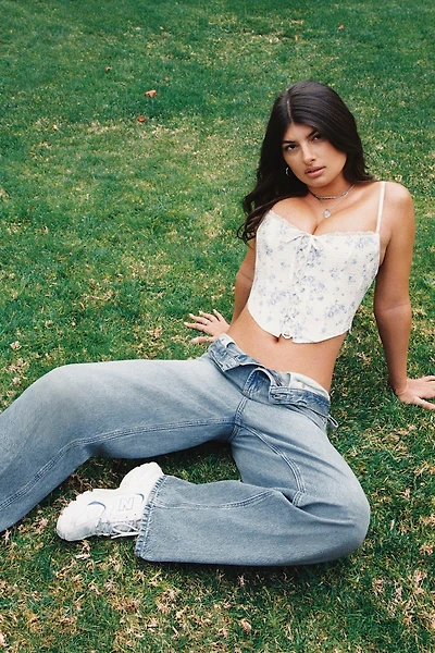 Jean ample à taille basse