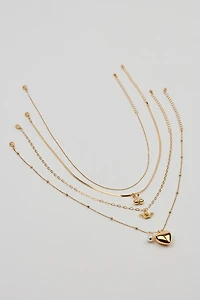 Set of 4 Angel and Cherry Pendant Necklaces