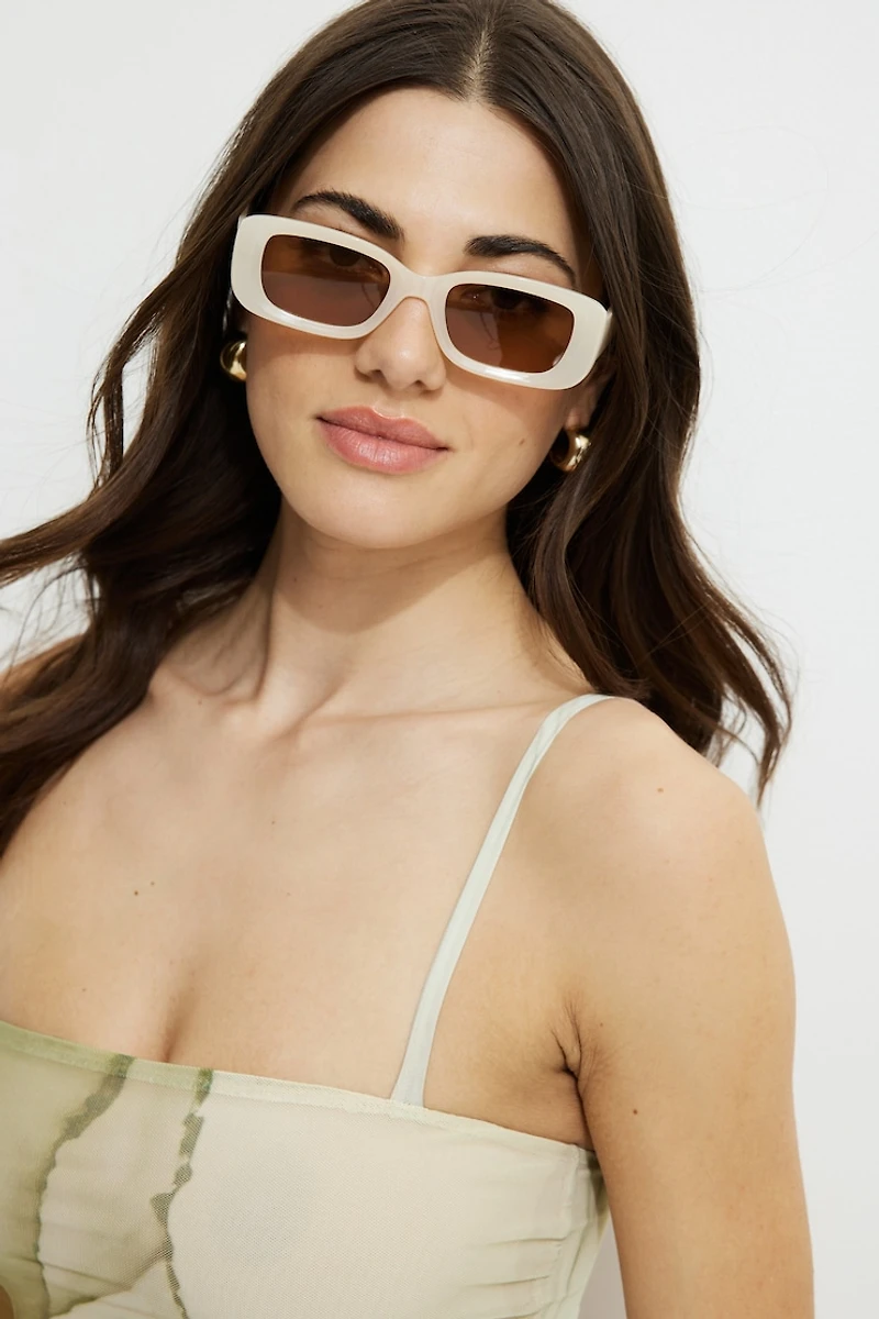 Lunettes de soleil rectangulaires rétro