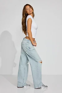 Jean ample à taille basse