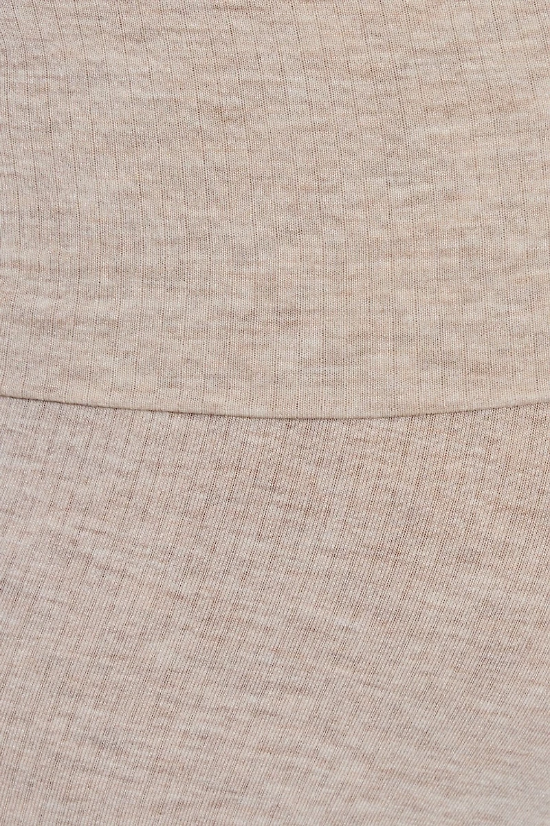 Sheer Ribbed Foldover Pants