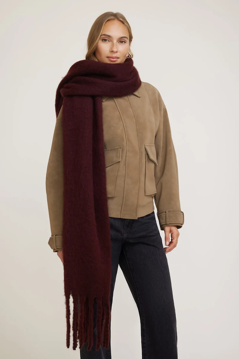 Oversized Fringed Scarf