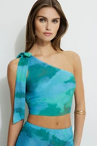 Bow Single Shoulder Tank Top