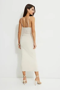 Ines Ruched Jersey Maxi Dress