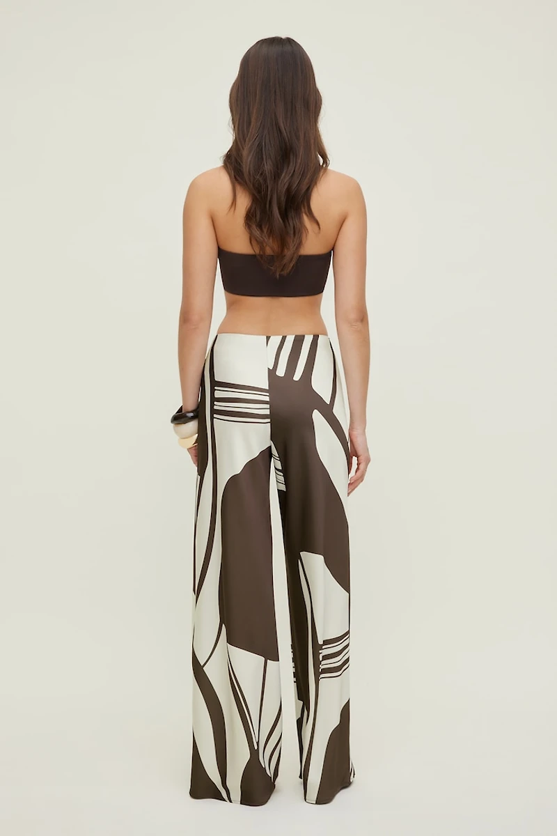 Pantalon en satin à jambe large Izzy