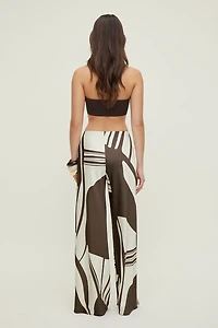 Pantalon en satin à jambe large Izzy