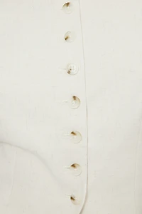 Veste sans manches ouverte à col rond