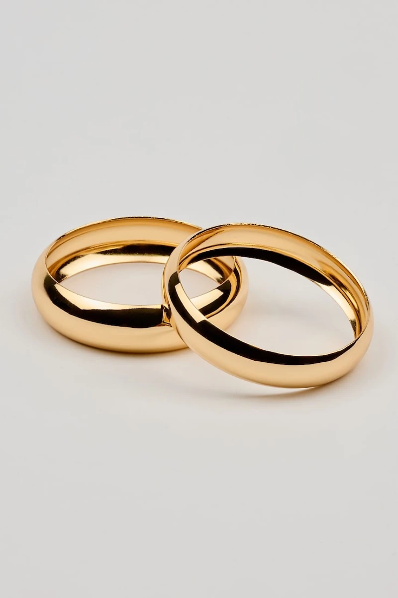 2 Pack Wide Rounded Bangles