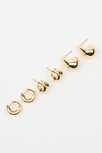 3 Pack Abstract  Earrings