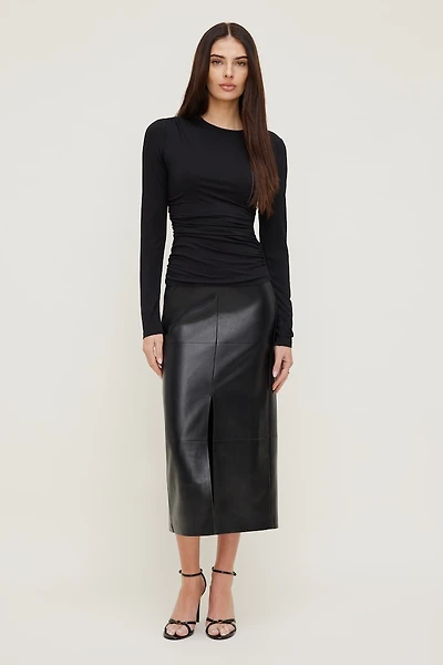 Draped Long Sleeve Top