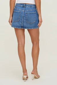 Minijupe-short en denim Gia