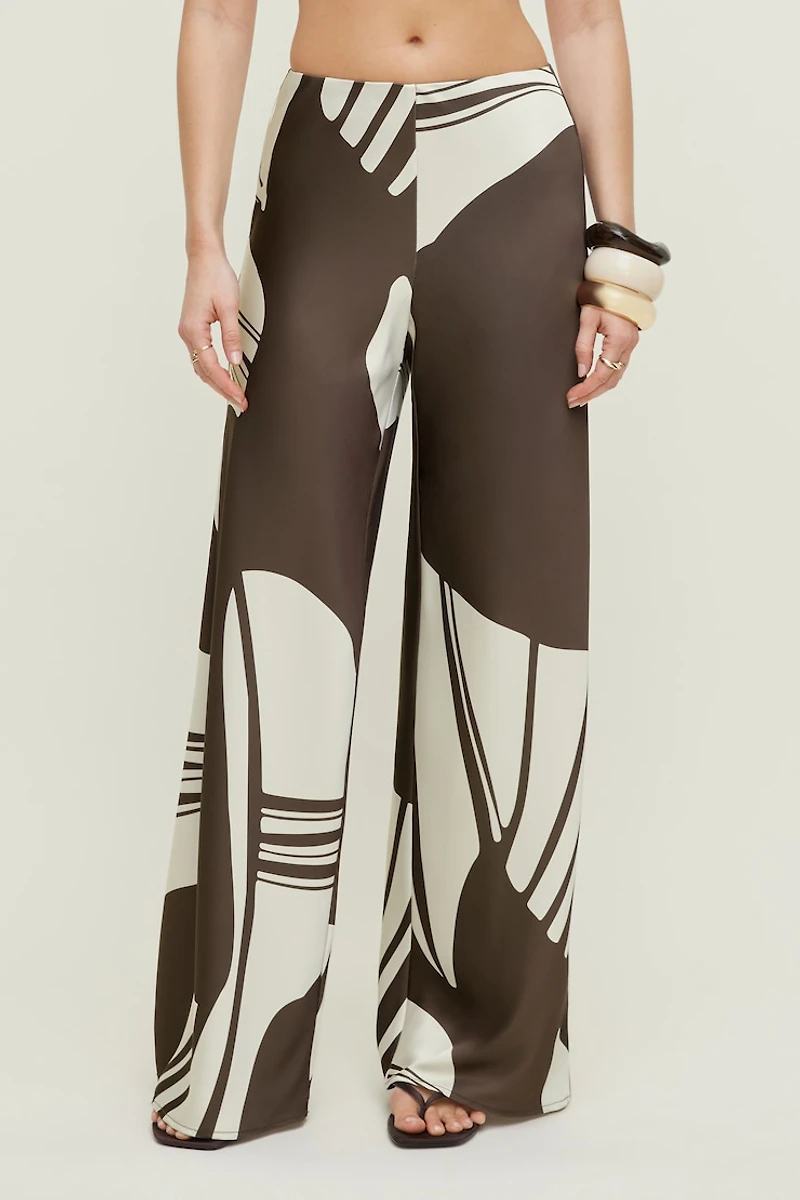 Pantalon en satin à jambe large Izzy