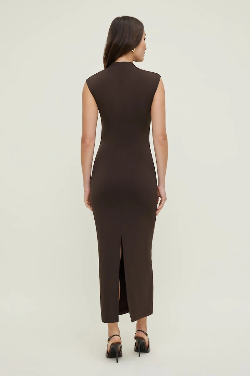 Bria Sculpt Mock Neck Maxi Dress