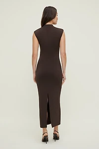 Bria Sculpt Mock Neck Maxi Dress
