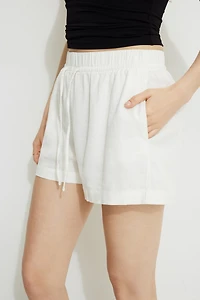 Pull On Linen Shorts