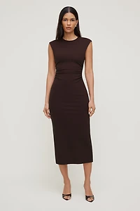 Crewneck Ponte Maxi Dress