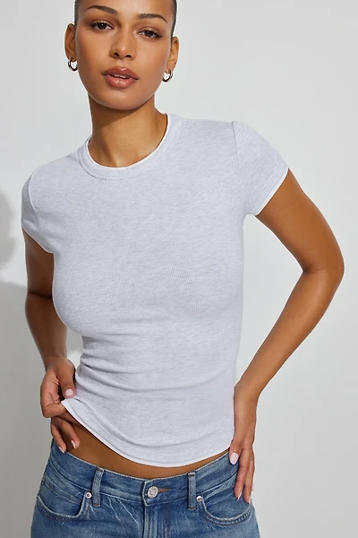 Ribbed Double Layer T-Shirt