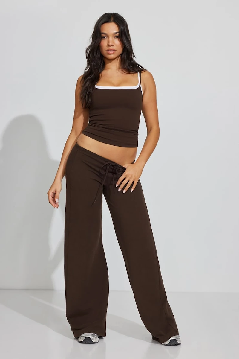 StretchTerry Wide Leg Pants