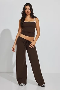 StretchTerry Wide Leg Pants