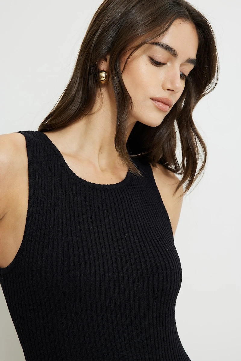 Marissa Ribbed Mini Sweater Dress