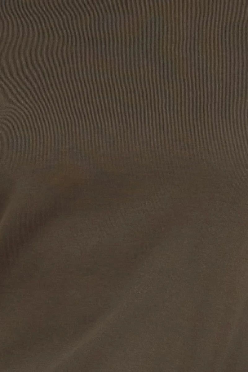 Boxy Cotton Long Sleeve T Shirt