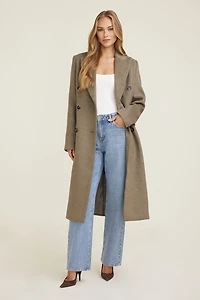 Oversized Double Breasted Wool Coat