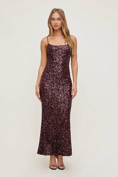 Simona Sequin Maxi Dress