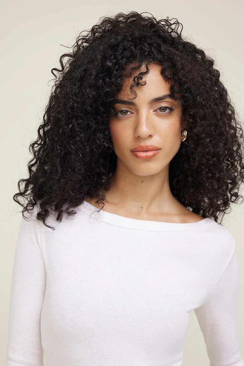 T-shirt côtelé Nola à manches longues