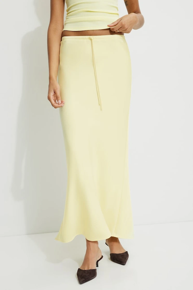 Jupe maxi à enfiler en satin Cary