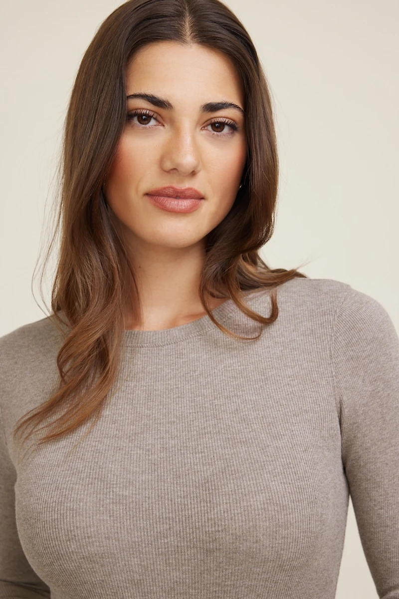 Tedi Ribbed Long Sleeve T Shirt