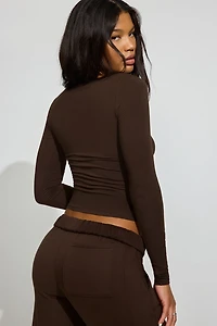 Estelle Long Sleeve Boatneck Top