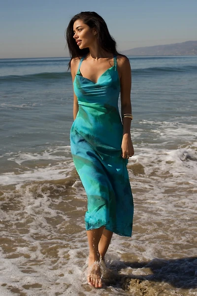 Robe maxi à dos ouvert