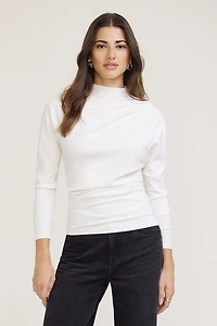 Draped Long Sleeve Top