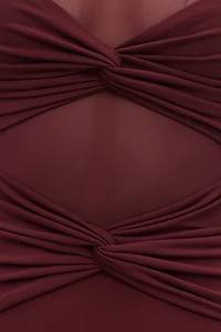 Robe maxi torsadée sculptante