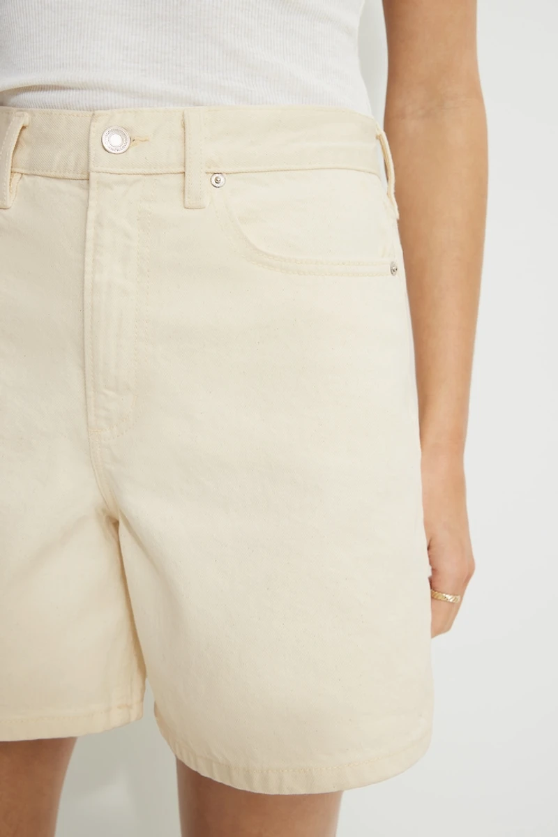 Charlie High Rise A Line Denim Shorts
