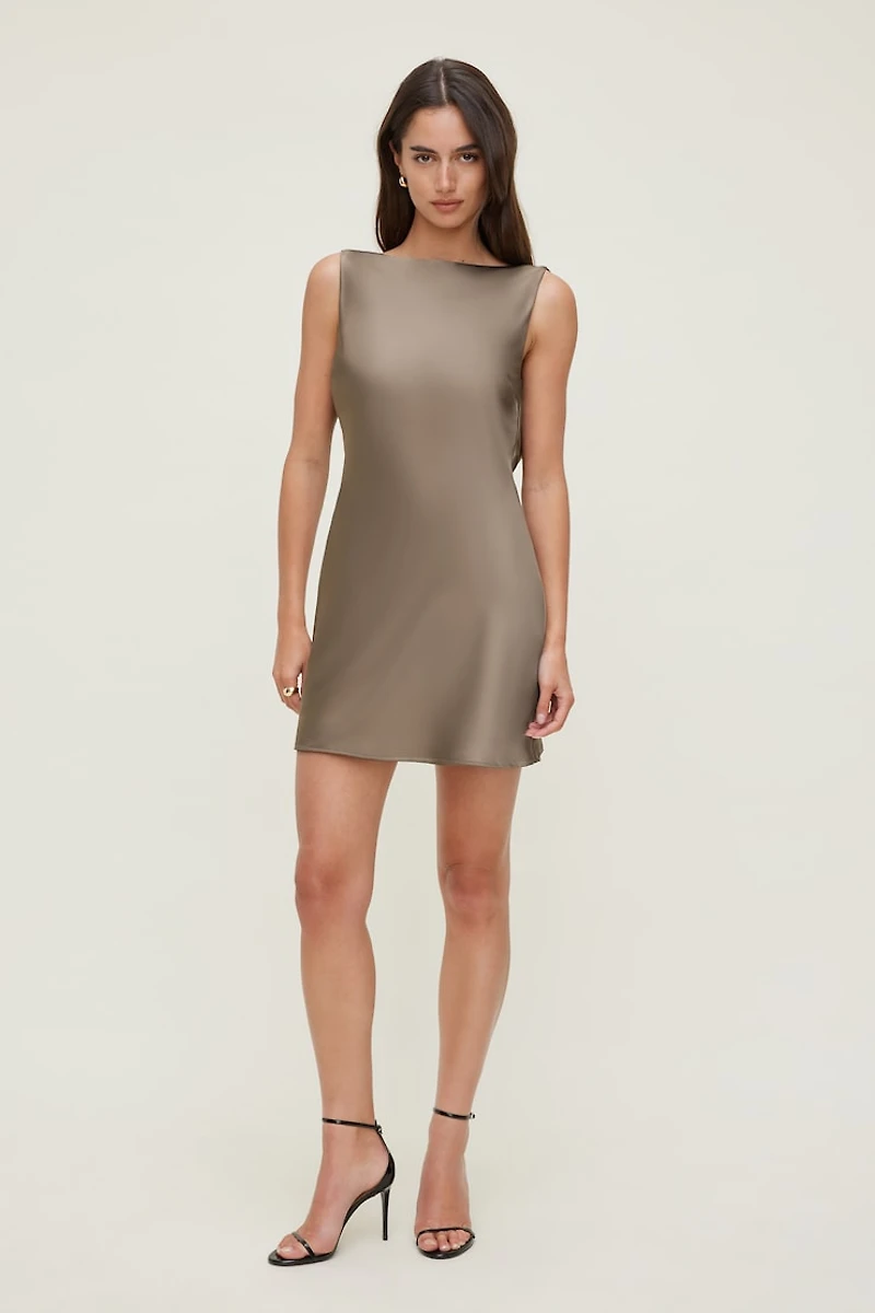 Nora Satin Mini Slip Dress