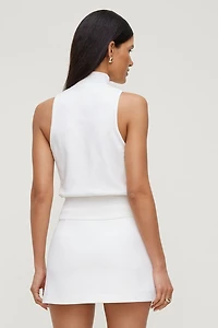 Veste en tricot à col montant