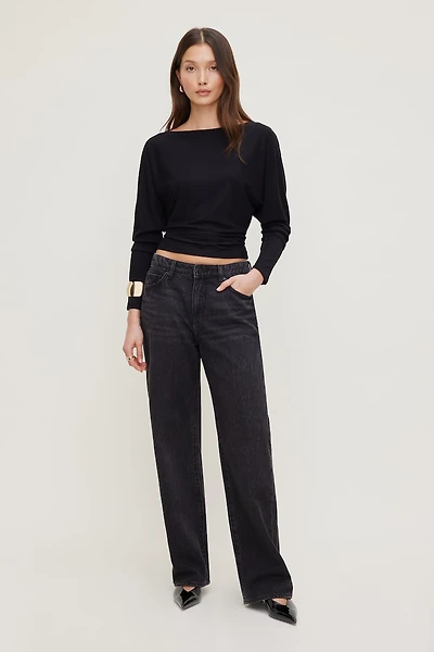 Mika Mid Rise Relaxed Straight Leg Jeans