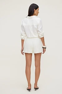 Linen Pull On Shorts