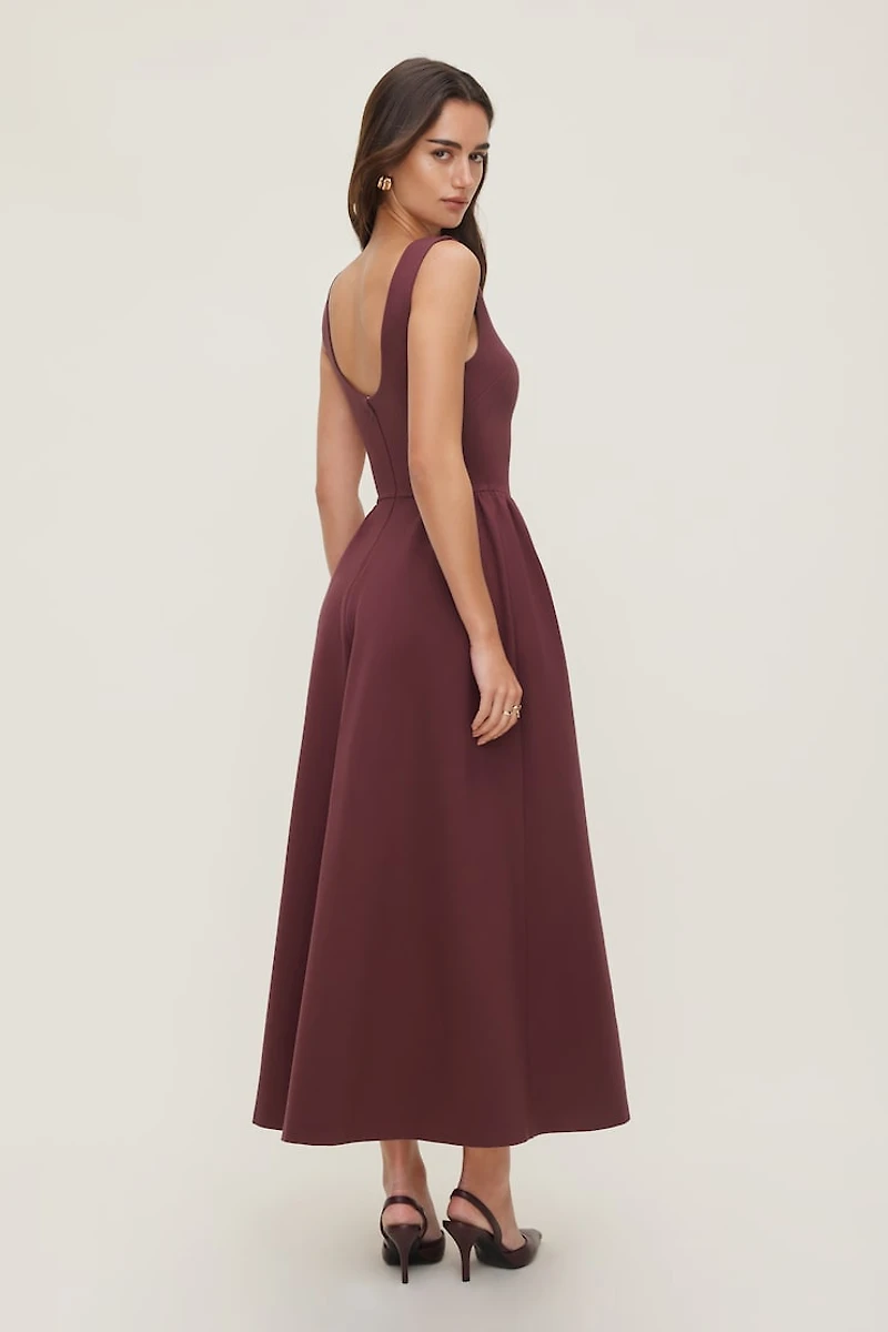 Iris Flared Ponte Maxi Dress
