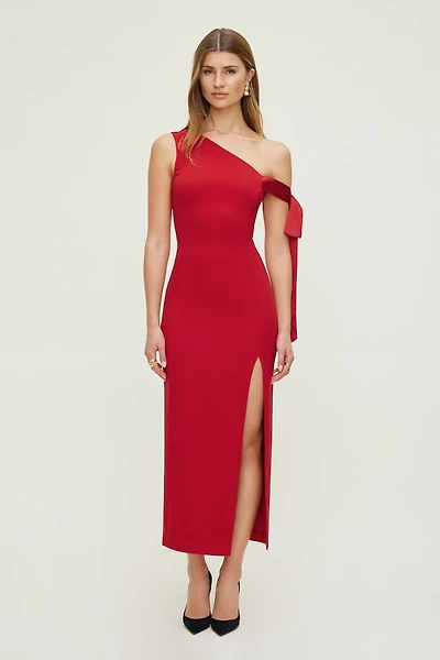 Off Shoulder Bow Maxi Dress