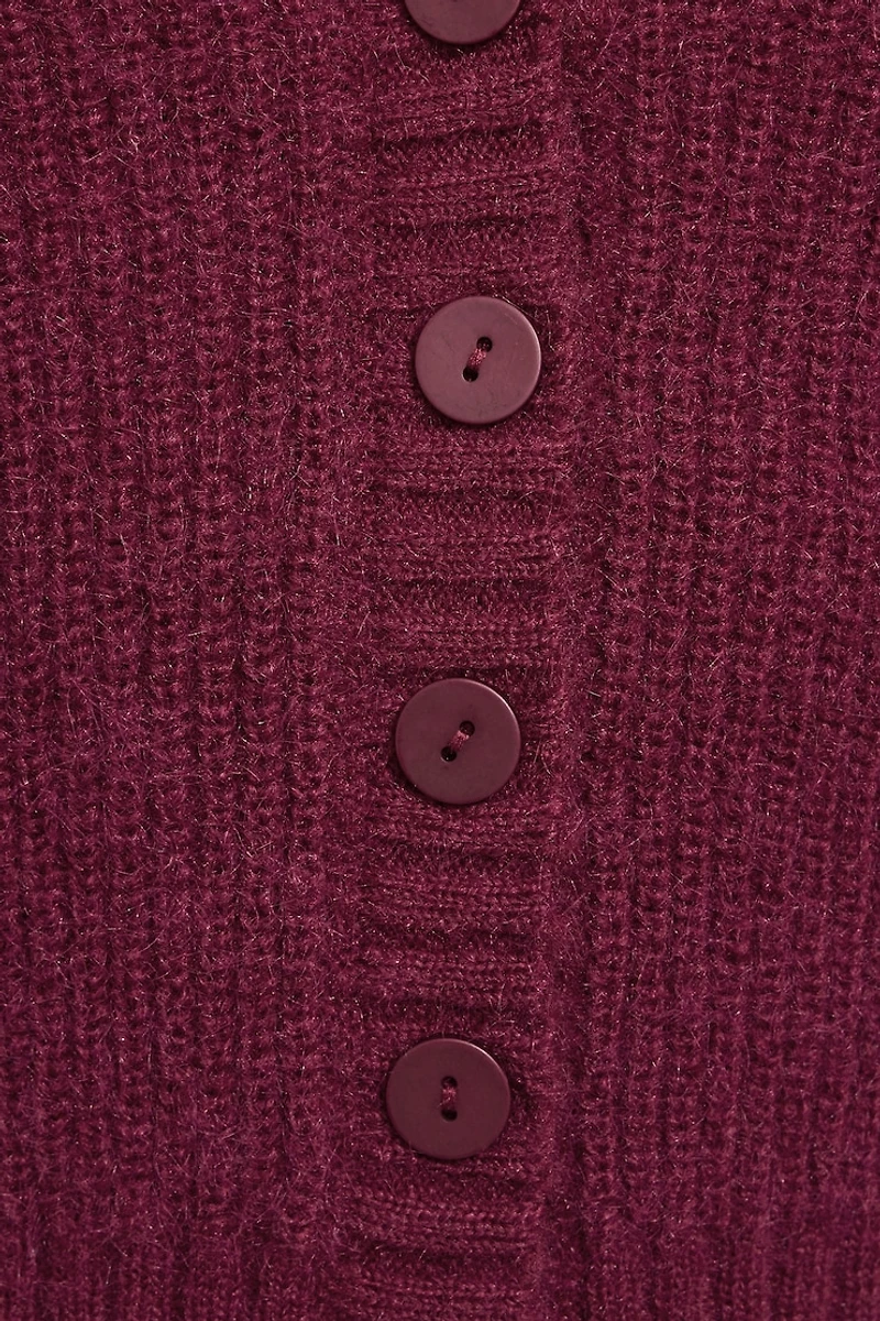 Cardigan à manches longues et col en V