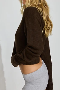 Long Sleeve Spongy Crewneck Sweater