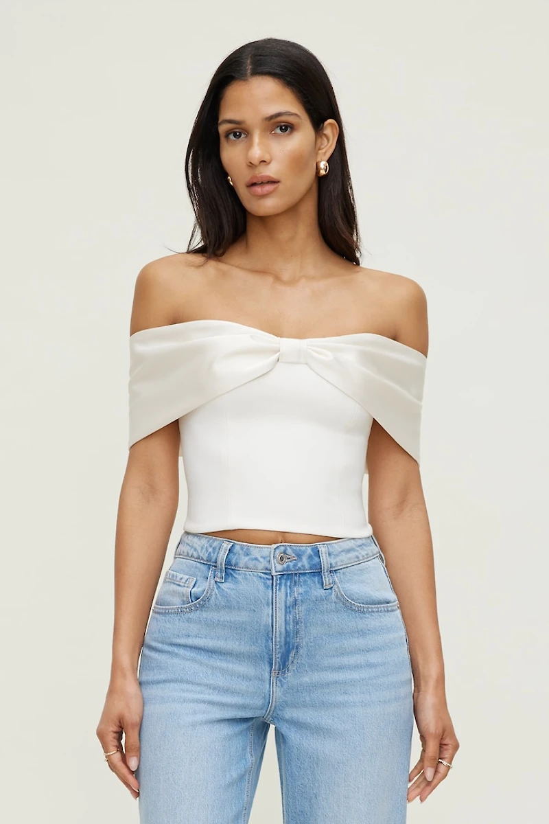 Satin Bow Tube Top